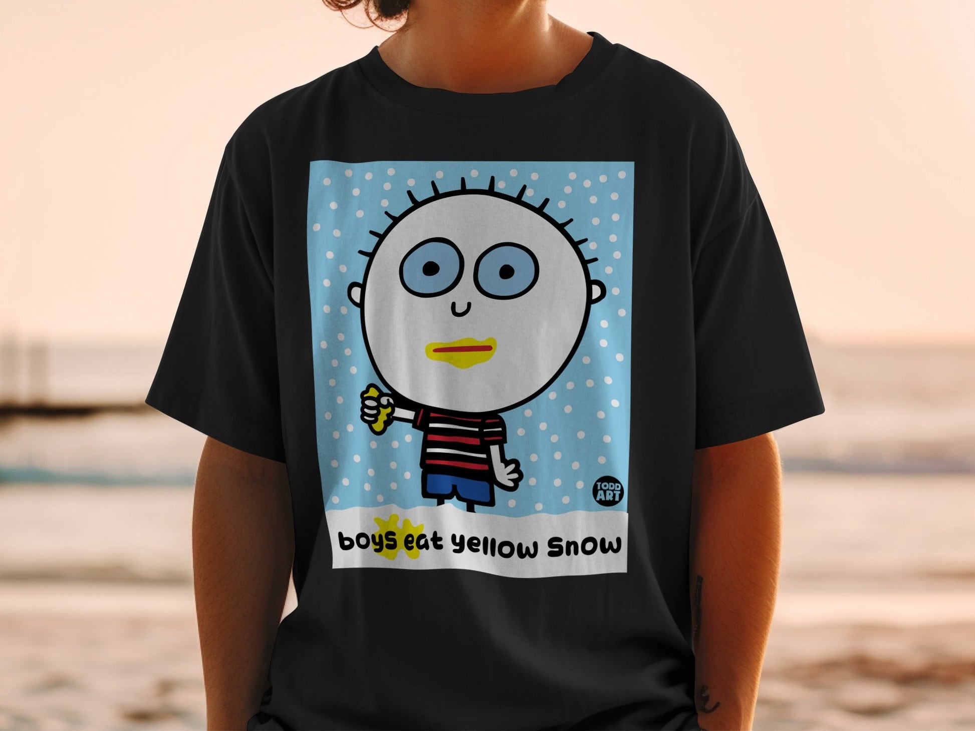 Boys Eat Yellow Snow Todd Art Graphic T-Shirt