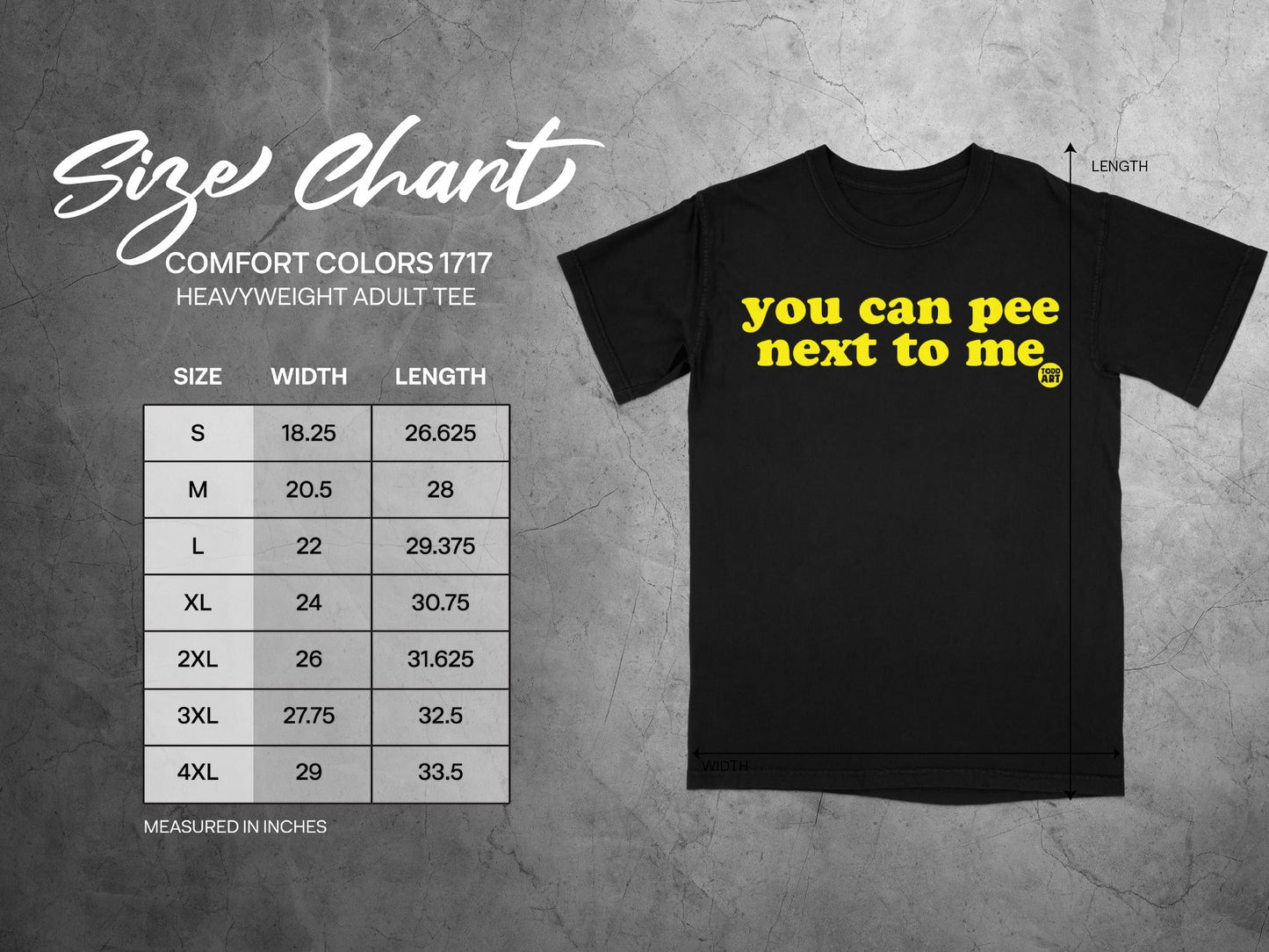 you can pee next to me Comfort Colors 1717 shirt