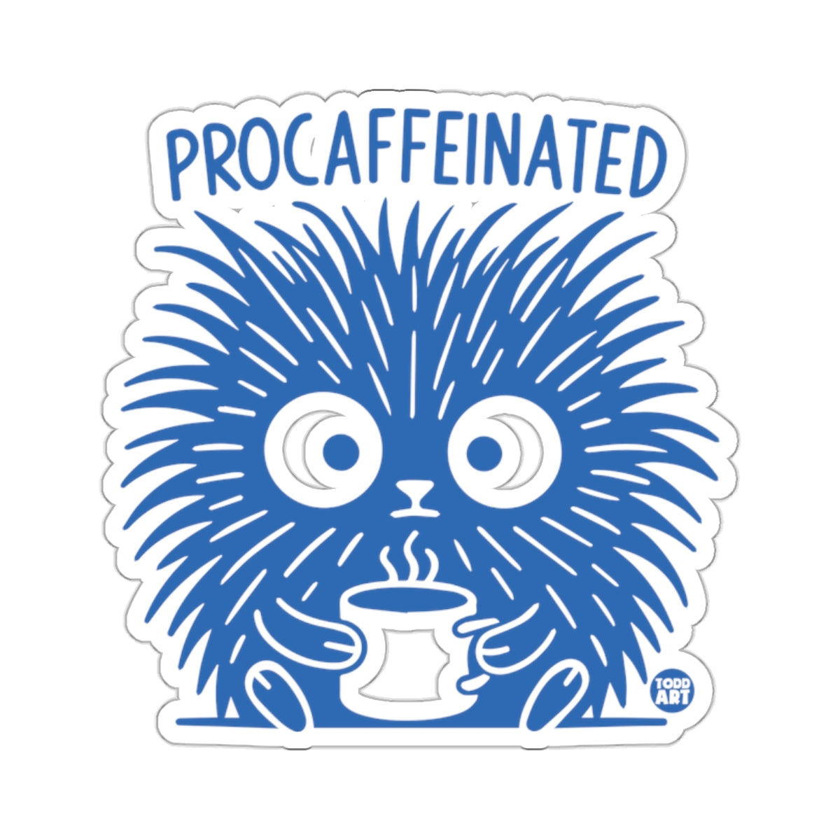 PROCAFFEINATED Coffee Creature TODD ART Sticker 
