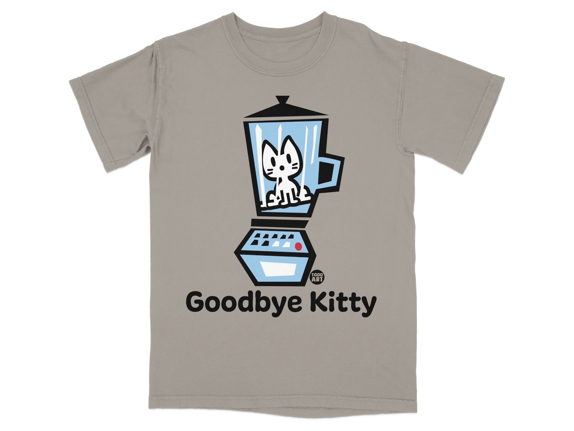 Goodbye Kitty Cartoon Blender Illustration T-shirt