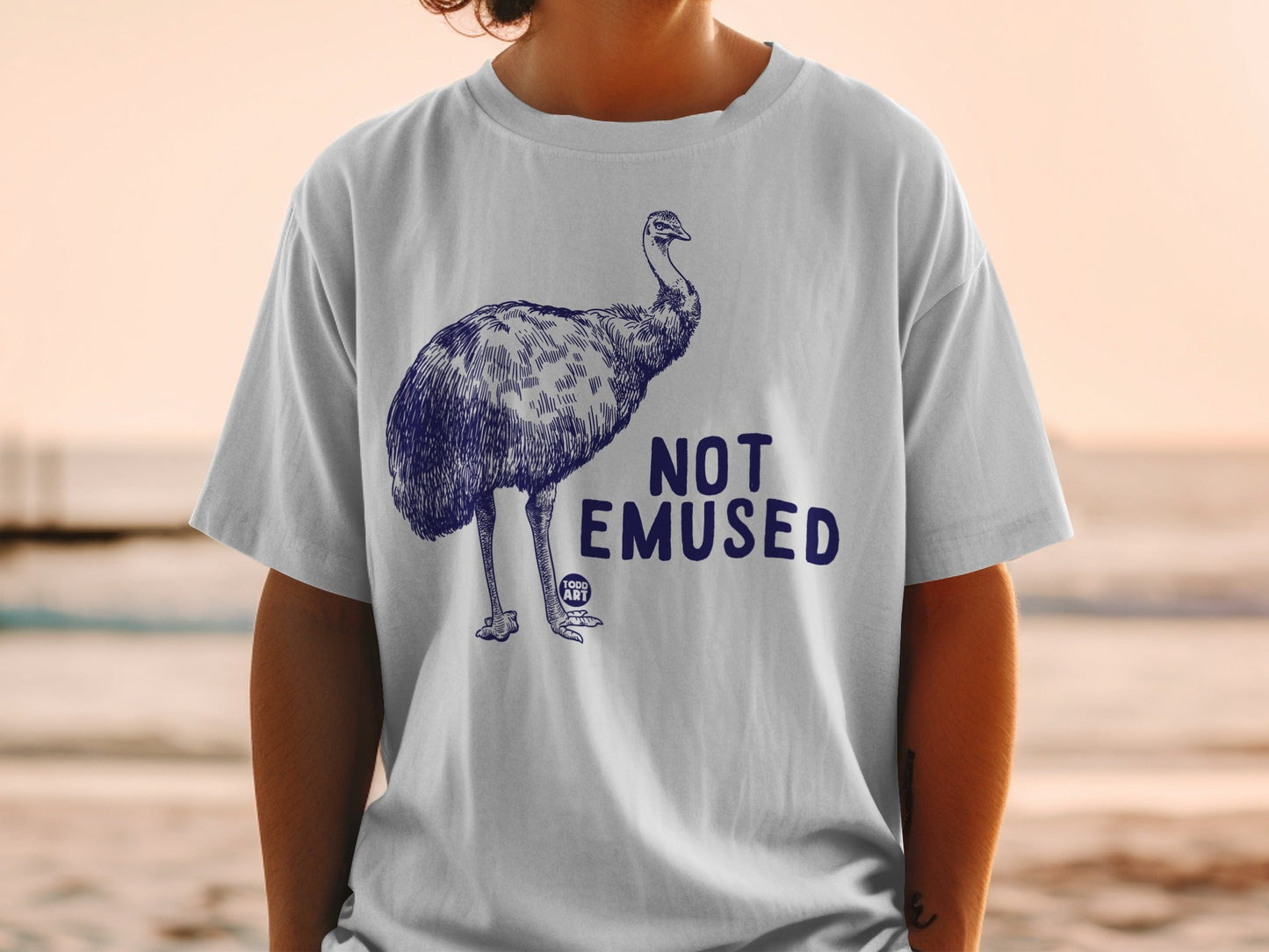 Not Emused Funny Emu Graphic Tee Shirt