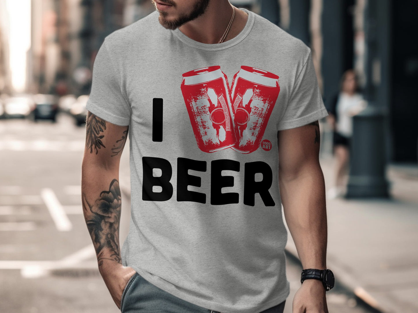 I Love Beer Graphic T-Shirt Bold Statement Design