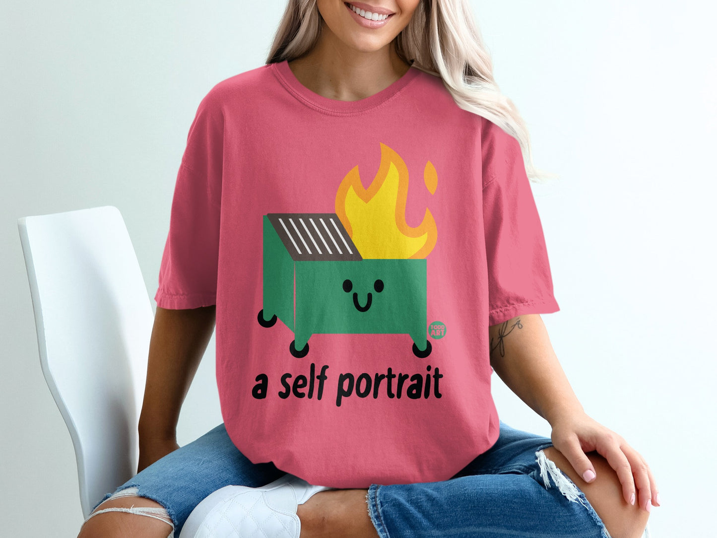 Humorous Dumpster Fire a self portrait design product type