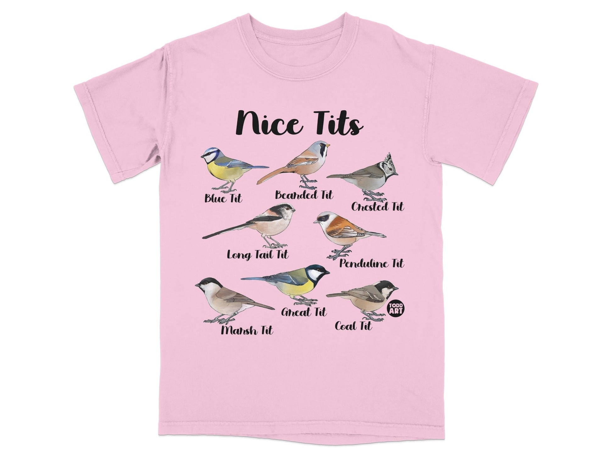 Nice Tits Shirt Featuring Various Tit Bird Species