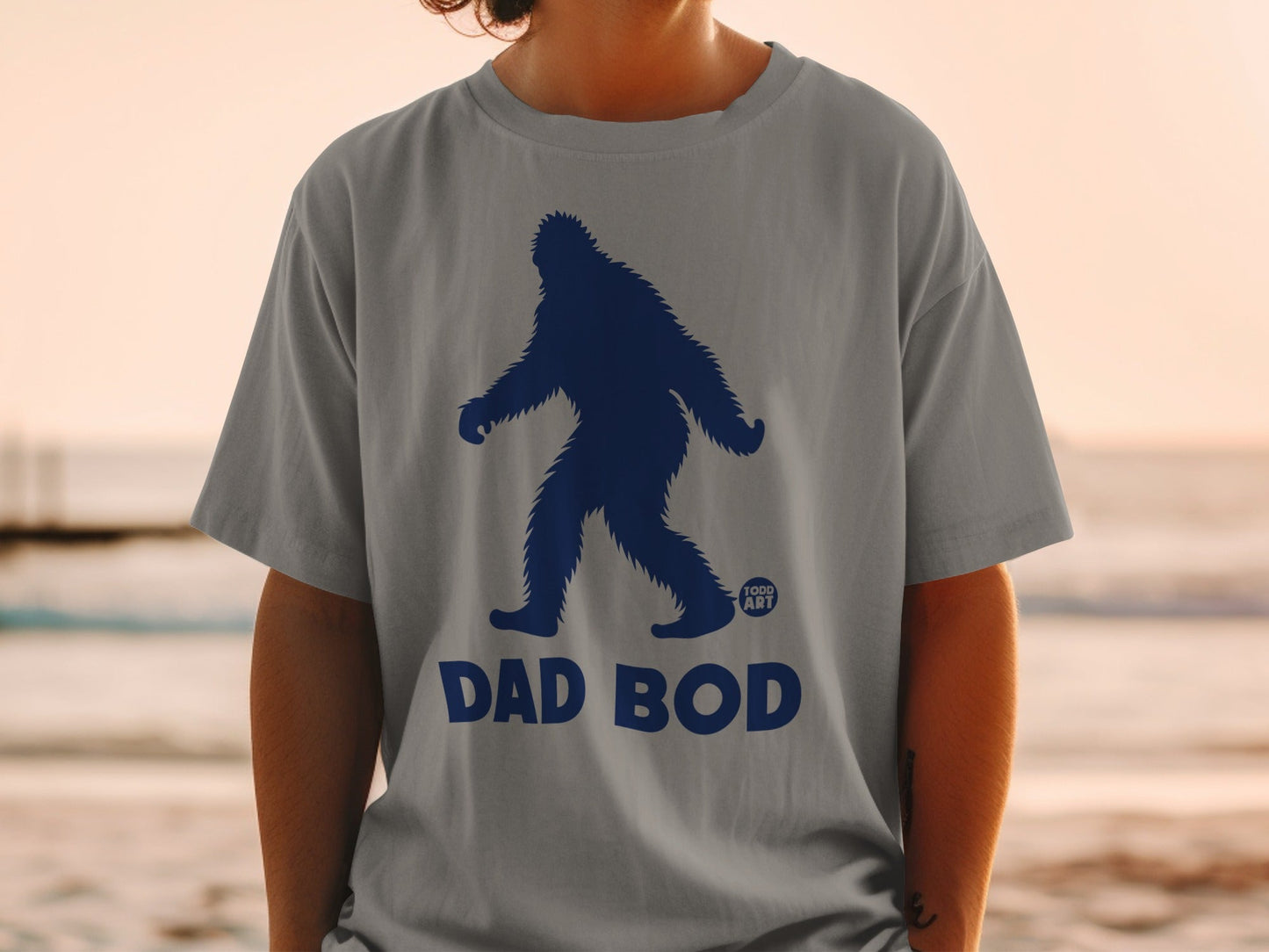 Dad Bod Bigfoot Silhouette Graphic T-Shirt Product