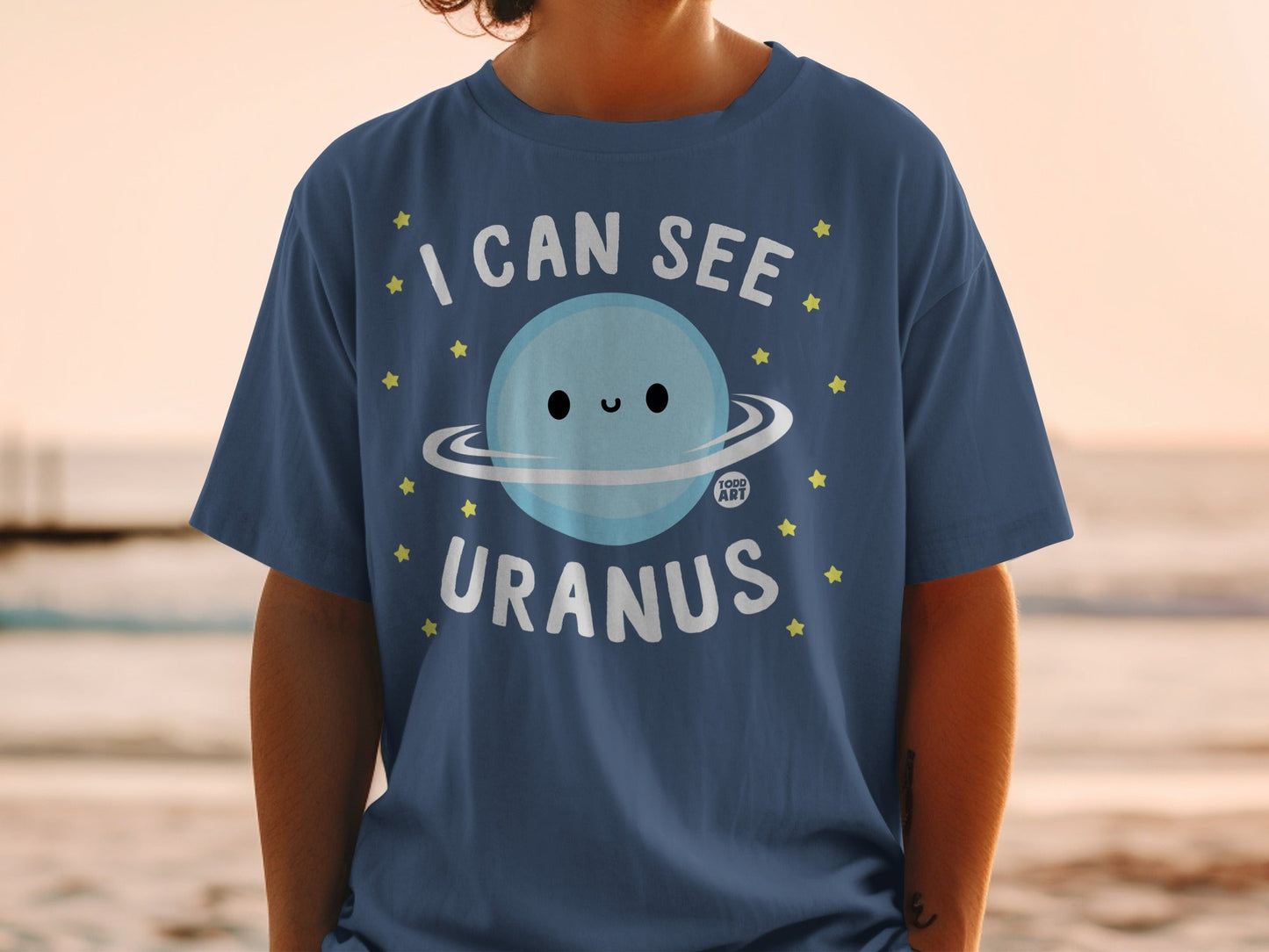 I Can See Uranus Funny Planet Cartoon Shirt Product