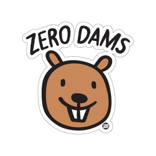 Zero Dams Smiling Beaver Face Funny Sticker Product