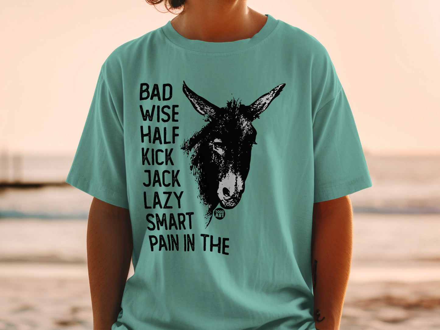 Bad Wise Half Kick Jack Lazy Smart Pain Funny T-Shirt
