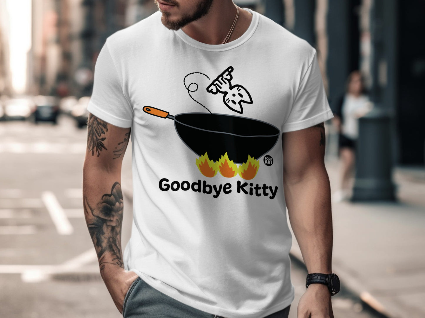 Funny Goodbye Kitty Graphic T-Shirt for Cat Lovers