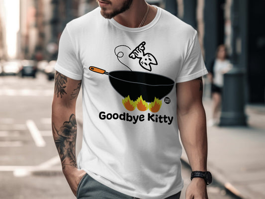 Funny Goodbye Kitty Graphic T-Shirt for Cat Lovers