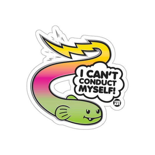 I Can't Conduct Myself Electric Fish Sticker Decor