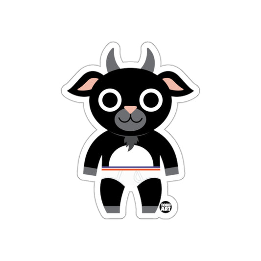 Cute Cartoon Goat Sticker with Adorable Face Design