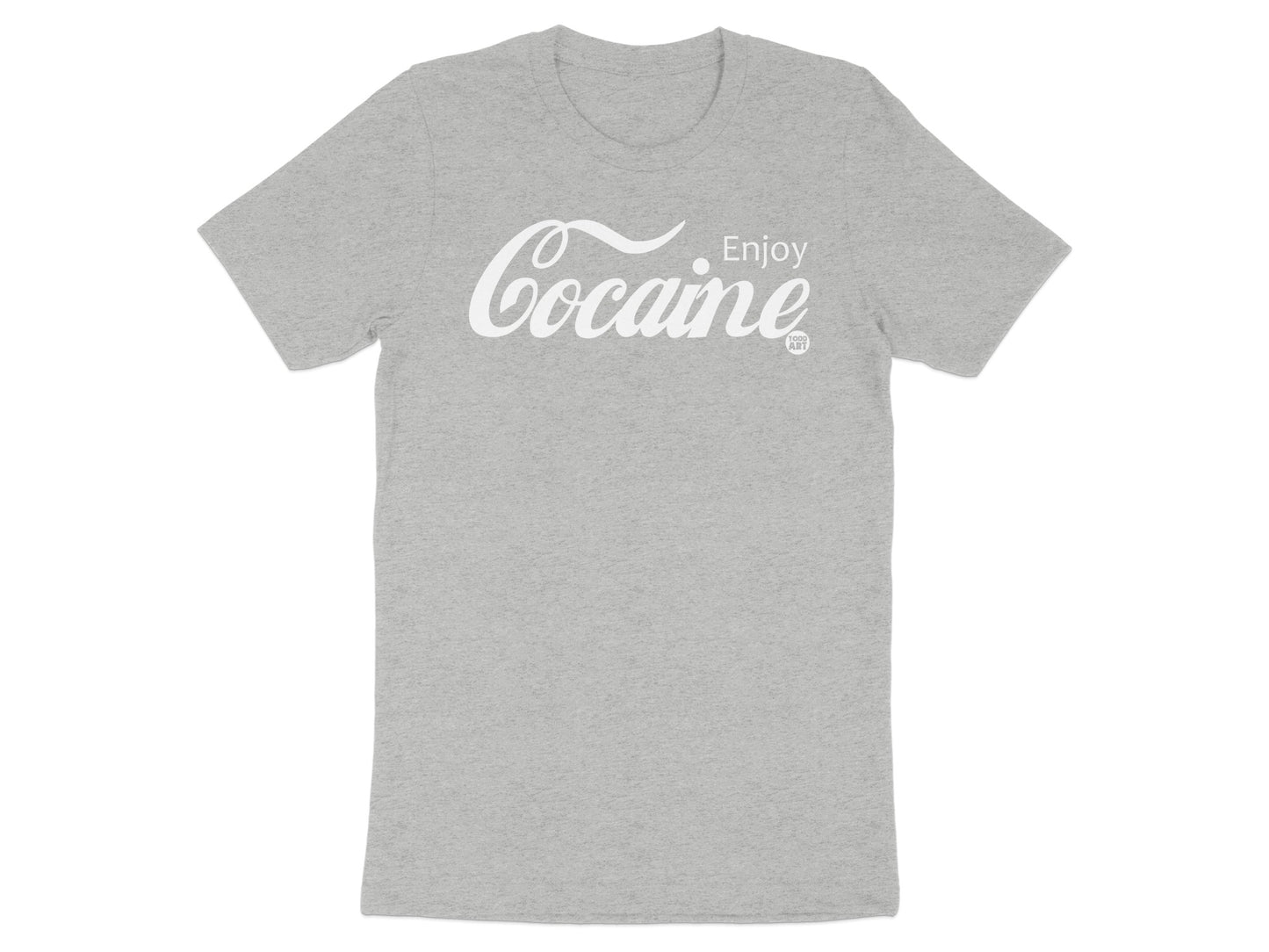 Enjoy Cocaine Parody Graphic T-shirt for Humor Enthusiasts