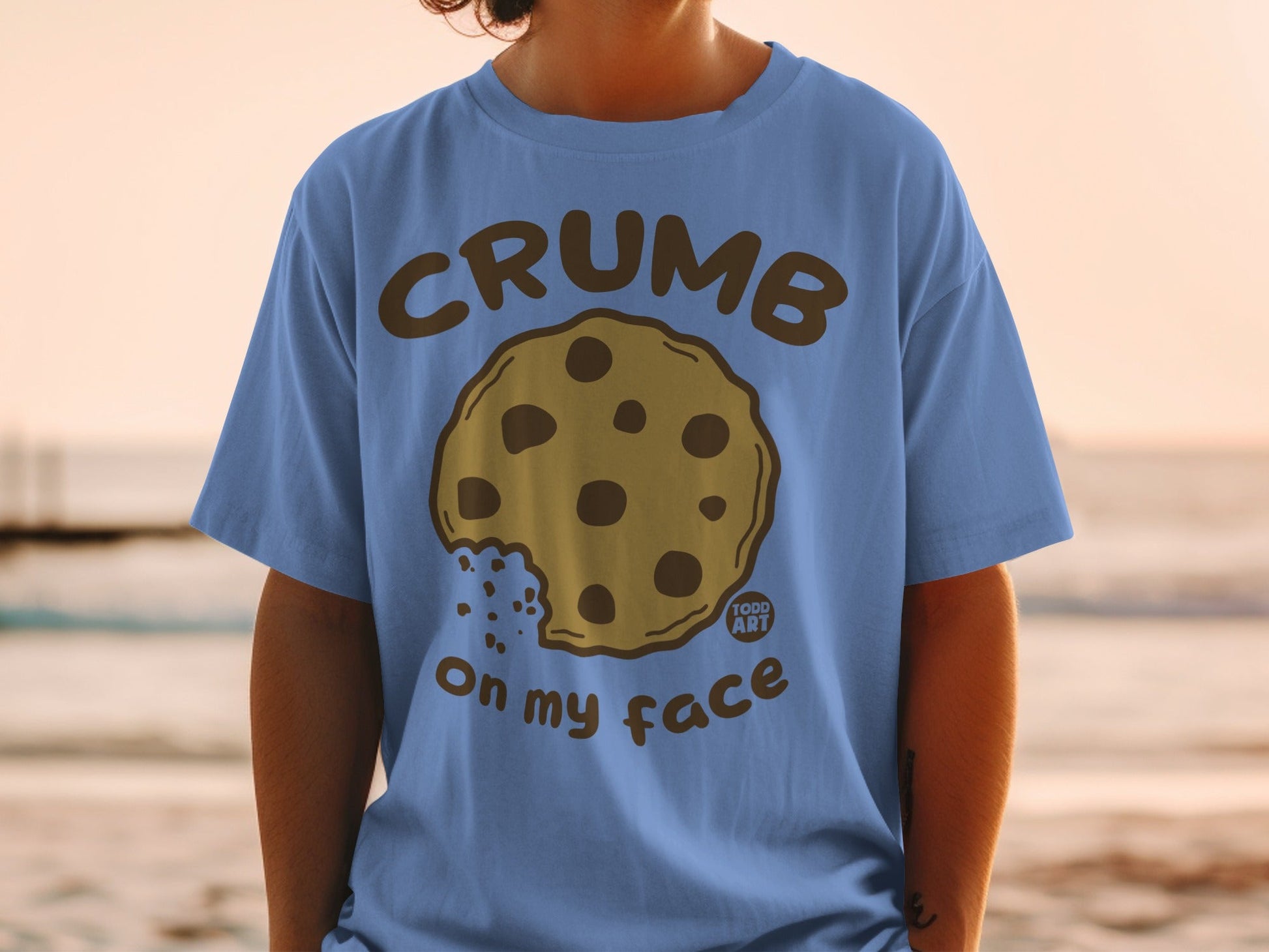 Crumb On My Face Cookie Design Graphic T-shirt