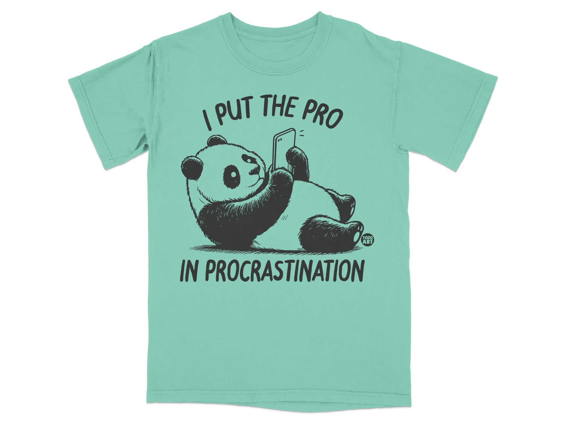 I Put The Pro In Procrastination Panda T-Shirt