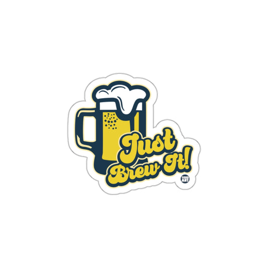 Just Brew It Beer Mug Sticker Fun and Quirky Accessory