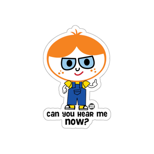 Cartoon Redhead Todd Hart Can You Hear Me Now sticker