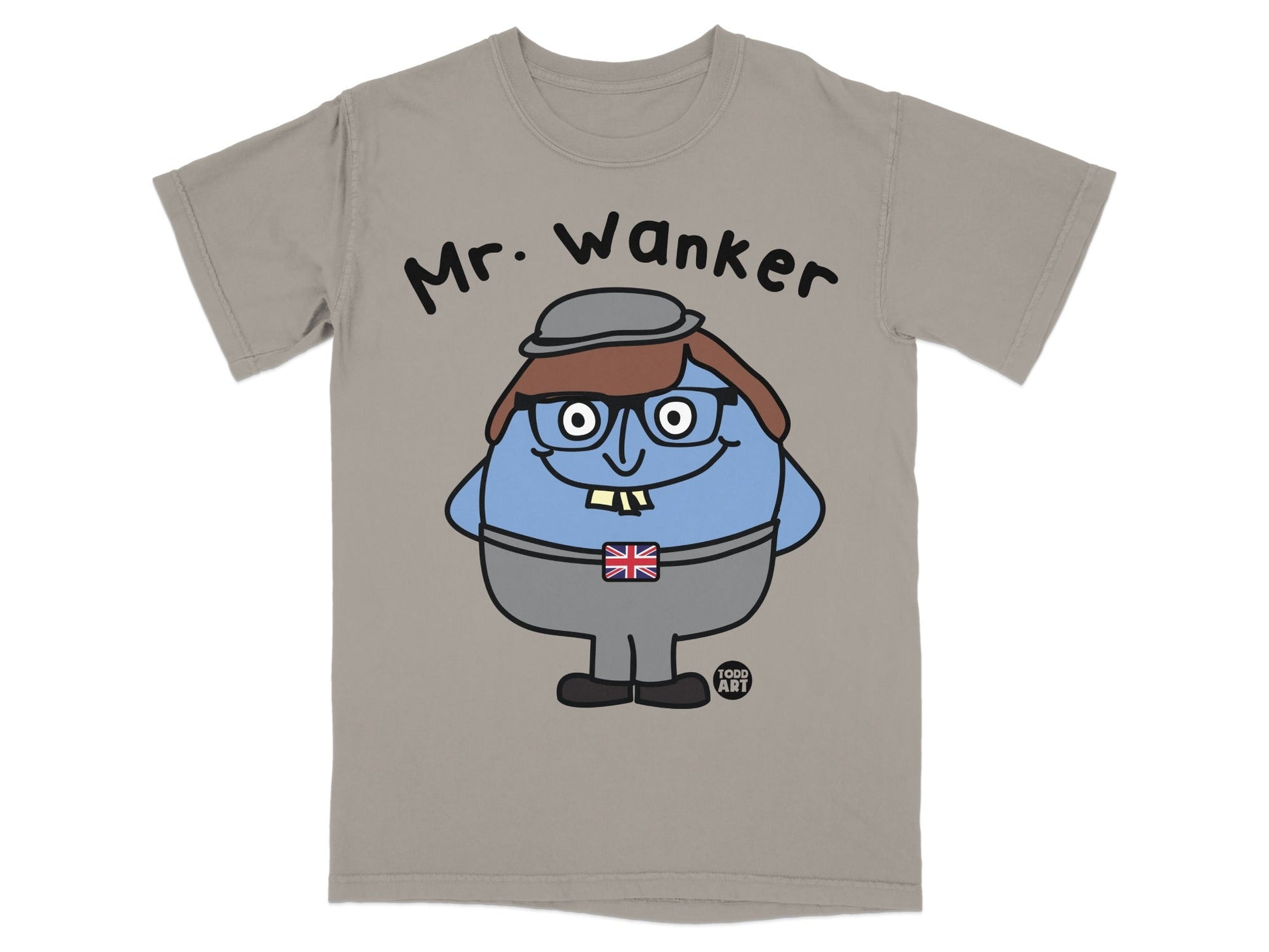 Mr. Wanker Funny Character Graphic T-Shirt
