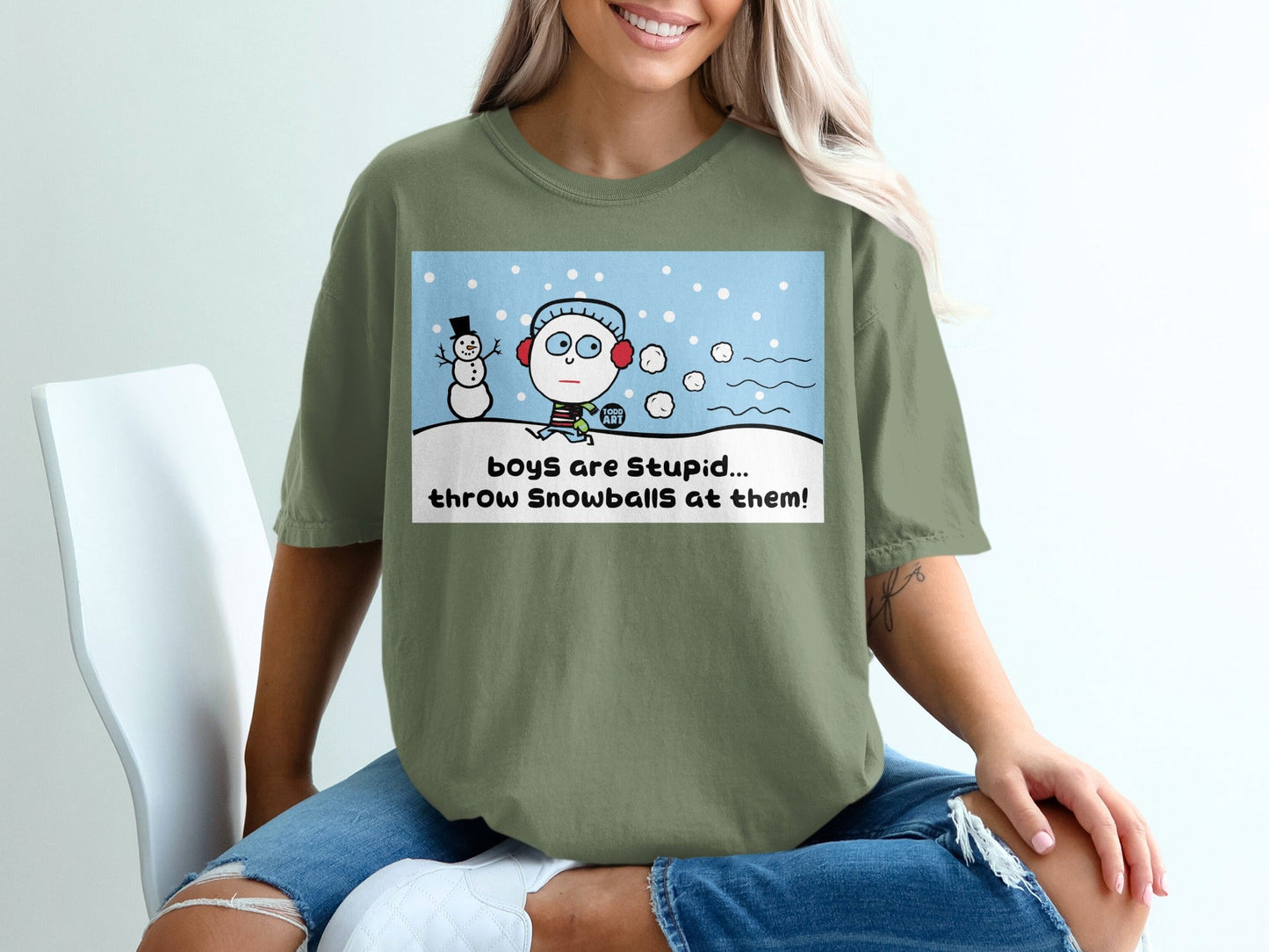 Boys Are Stupid Throw Snowballs At Them! Shirt