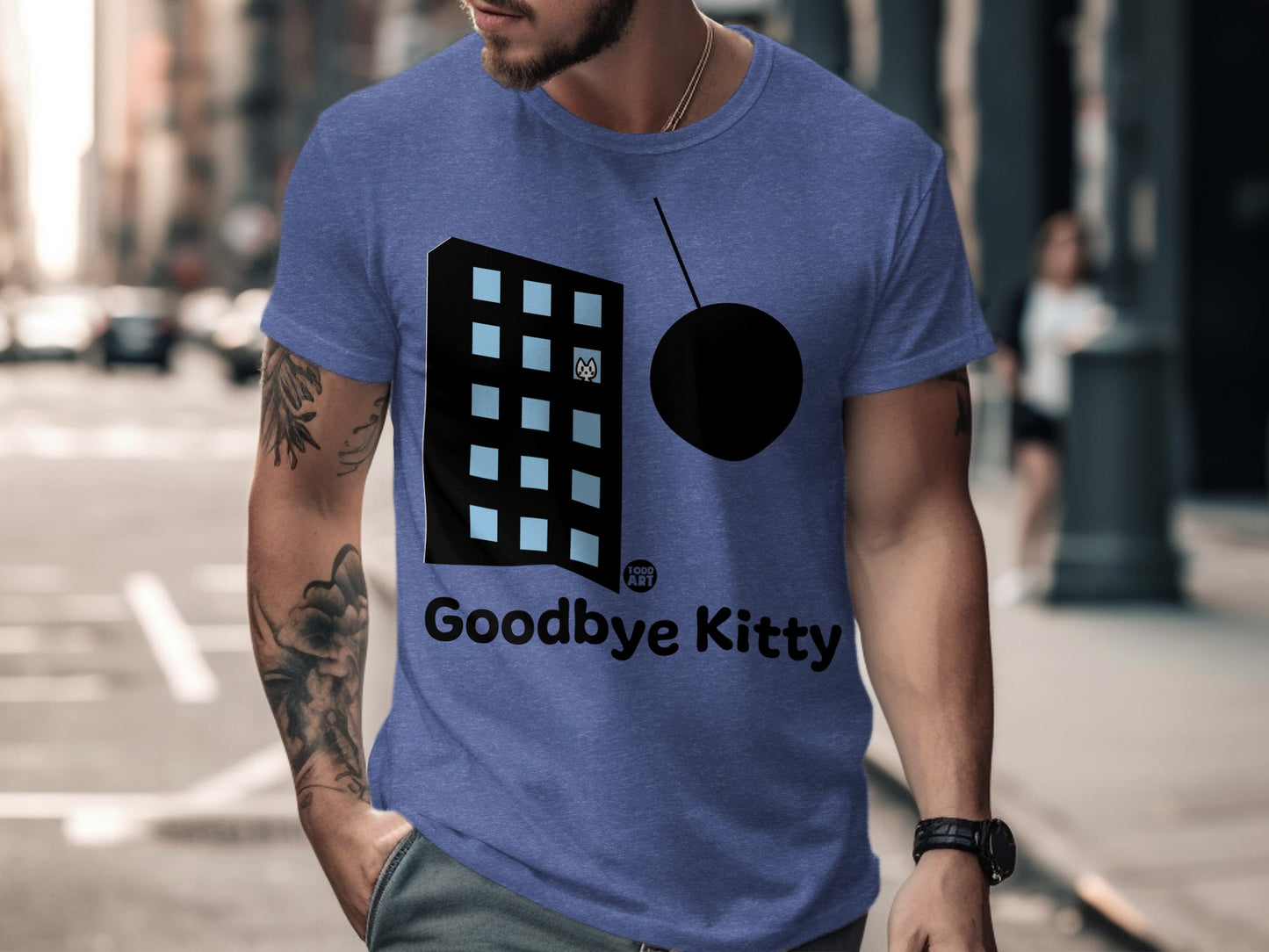 Goodbye Kitty Urban Streetwear Style T-Shirt