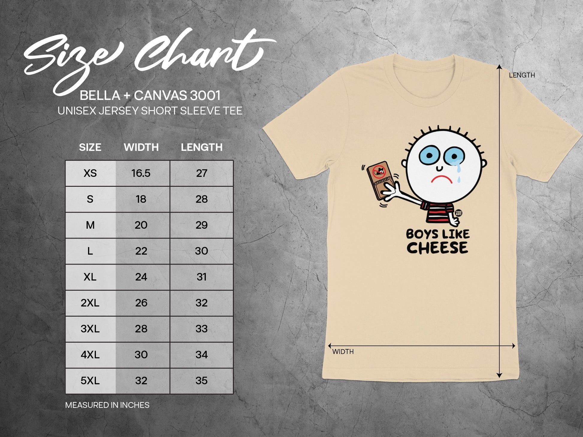 Humorous Boys Like Cheese Graphic Tee