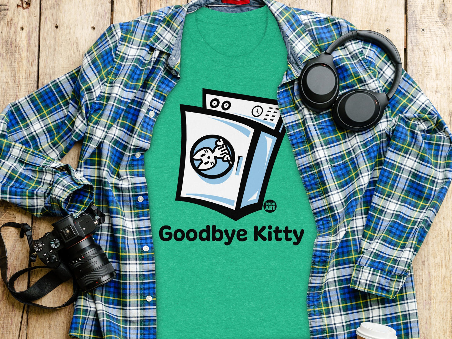 Goodbye Kitty Graphic T-Shirt with Fun Design