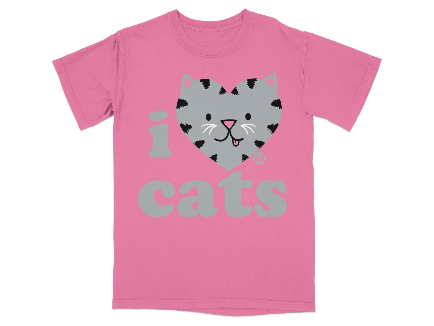 I Love Cats Cute Cat Face Heart Design T-Shirt