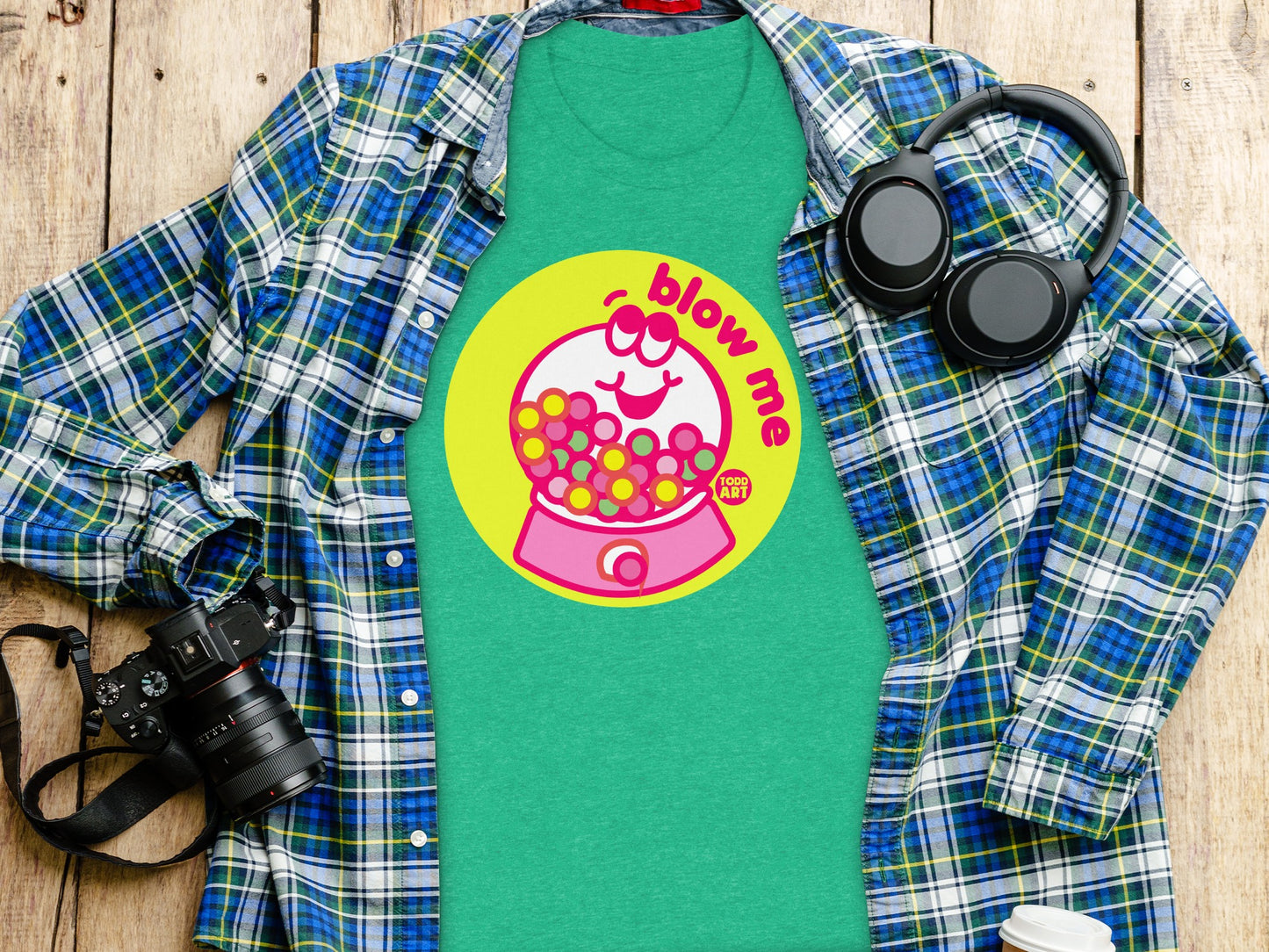 Funny Blow Me Gumball Machine Graphic T-Shirt