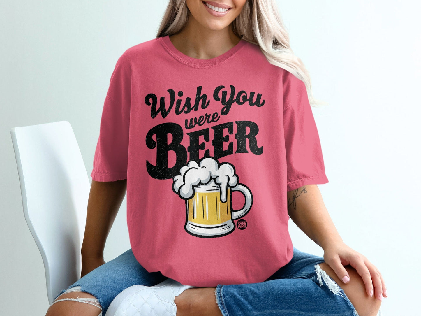 Wish You Were Beer Graphic Tee Shirt