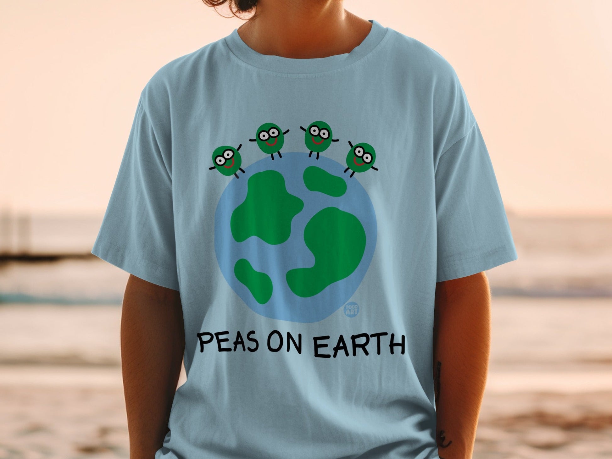 Peas on Earth Cute Graphic Printed T-Shirt Product