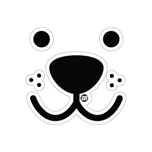 Cute Dog Face Design with Unique Expression Sticker