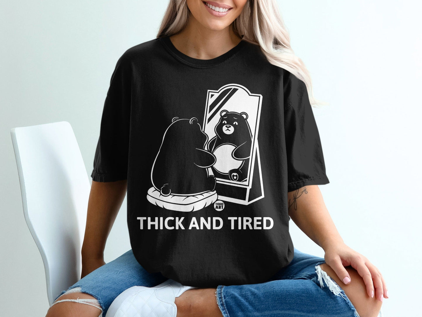 Thick and Tired Bear Graphic T-Shirt Product