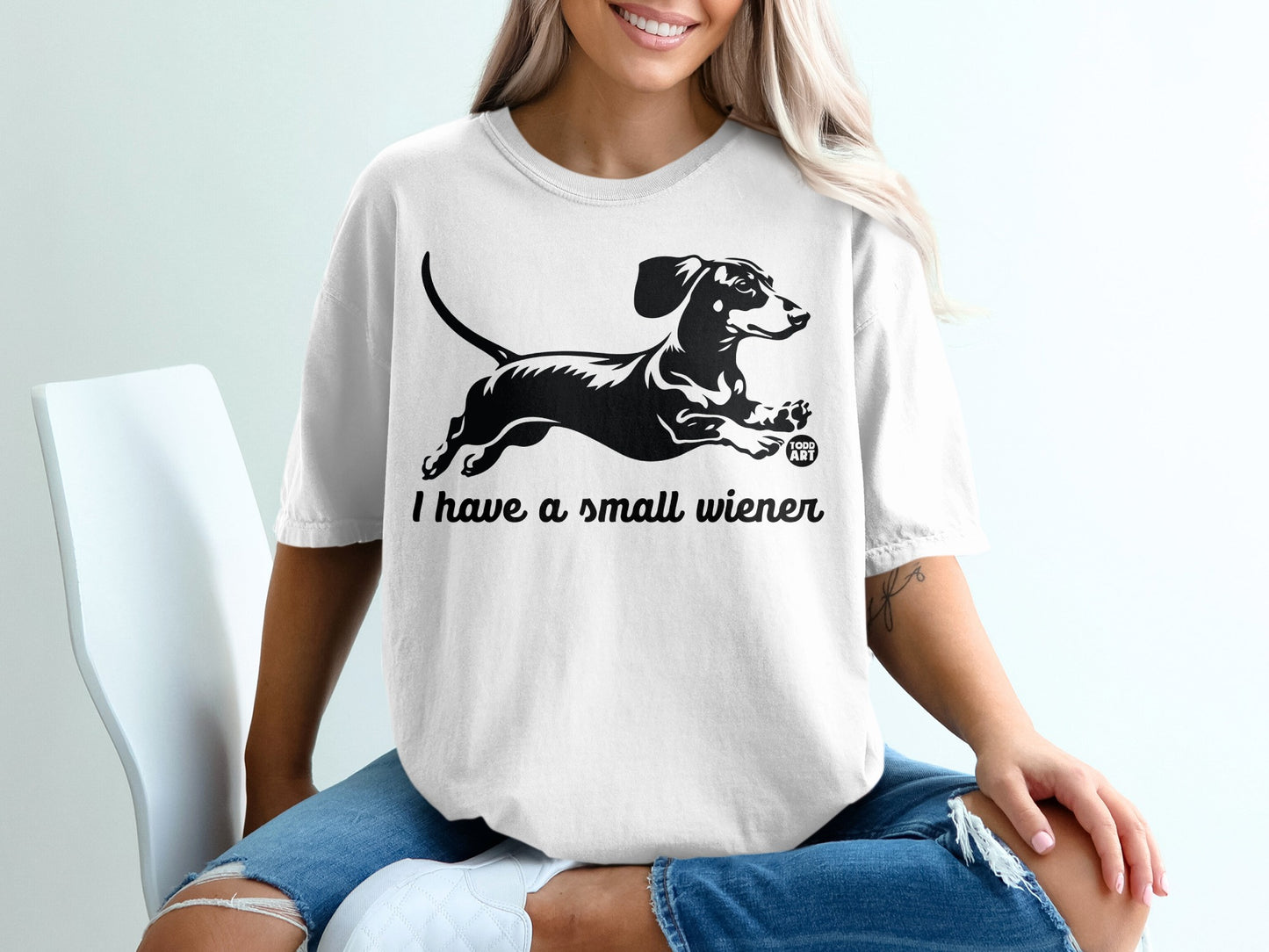 I Have A Small Wiener Funny Dog Graphic T-shirt