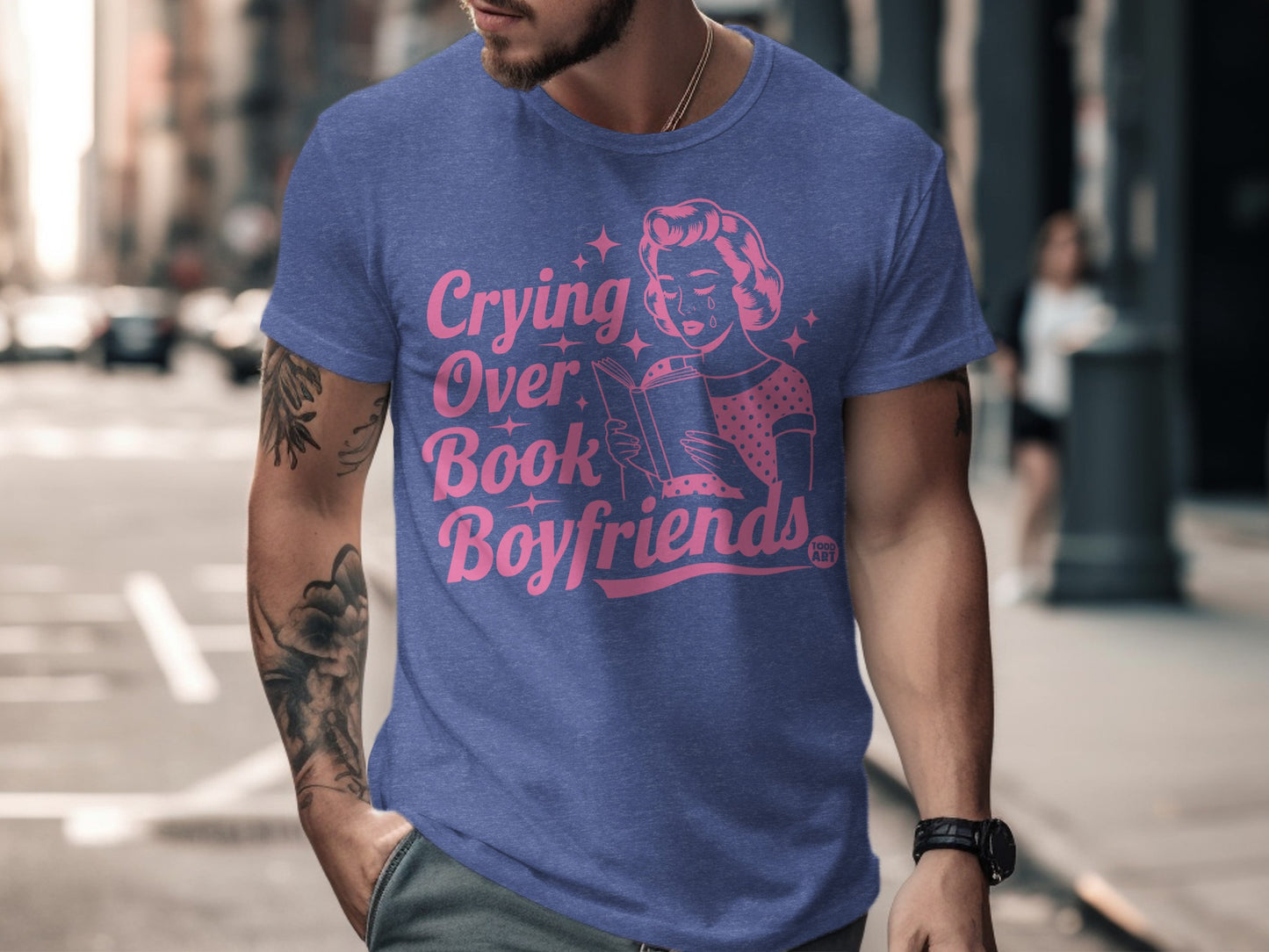 Crying Over Book Boyfriends Graphic Novel T-shirt