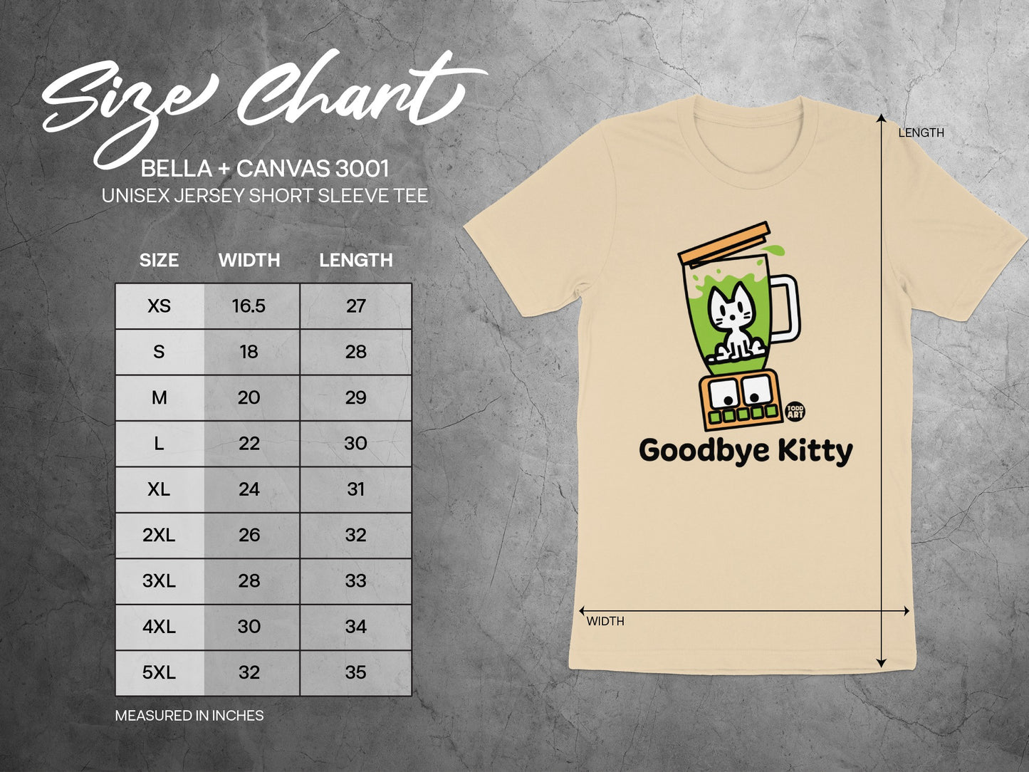 Goodbye Kitty XS-5XL Unisex Short Sleeve Tee