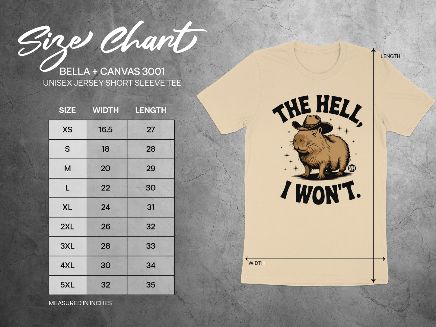 The Hell I Won't Funny Capybara Unisex Shirt
