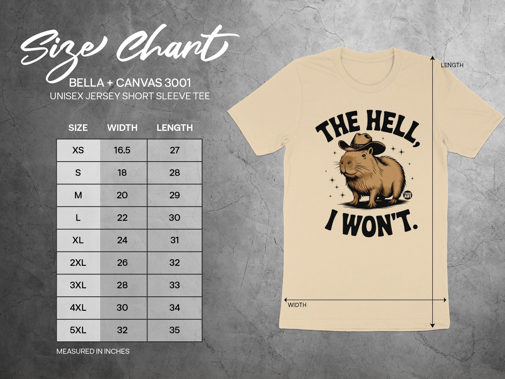 The Hell I Won't Funny Capybara Unisex Shirt