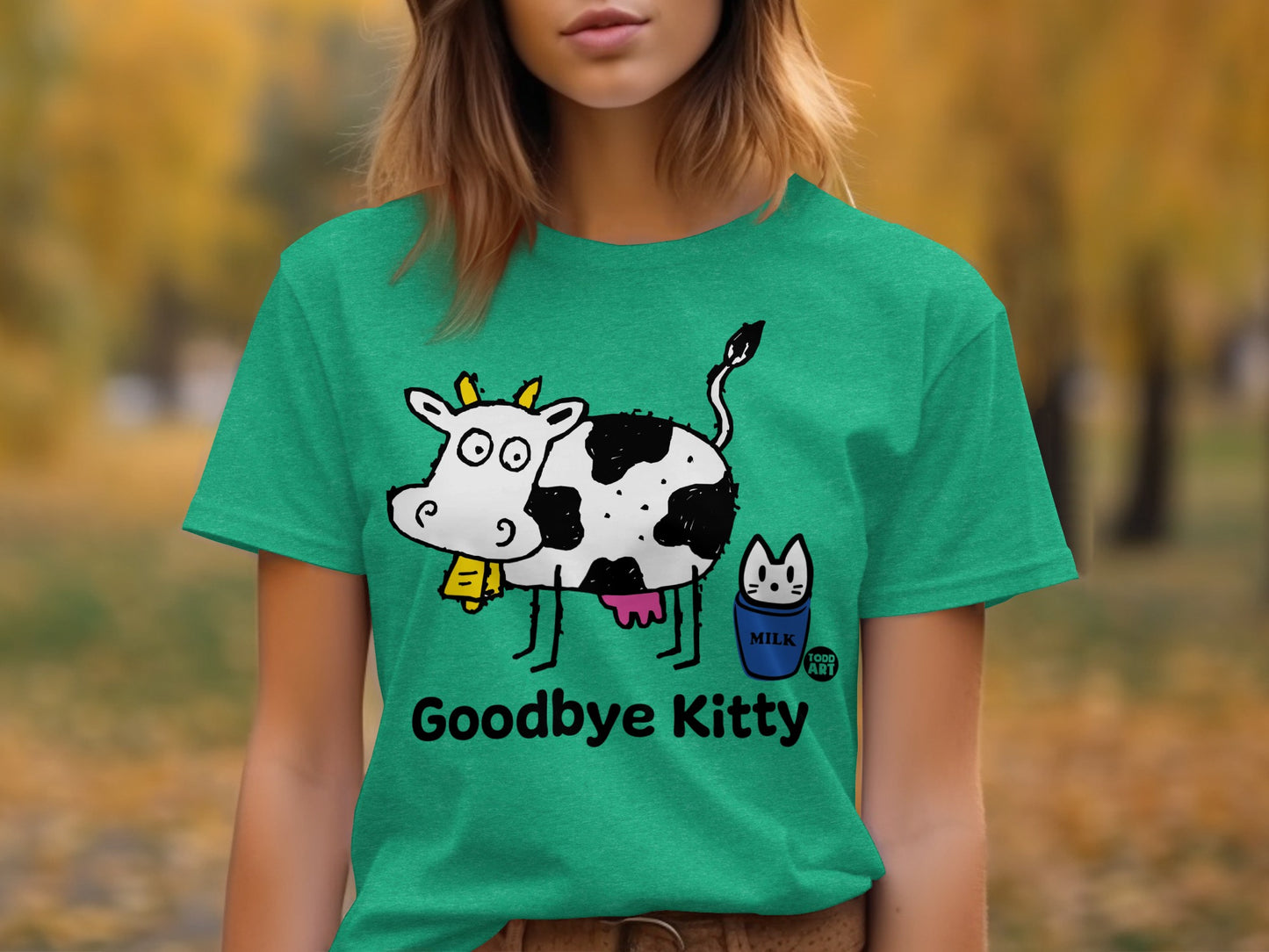 Goodbye Kitty Funny Printed Graphic Tee