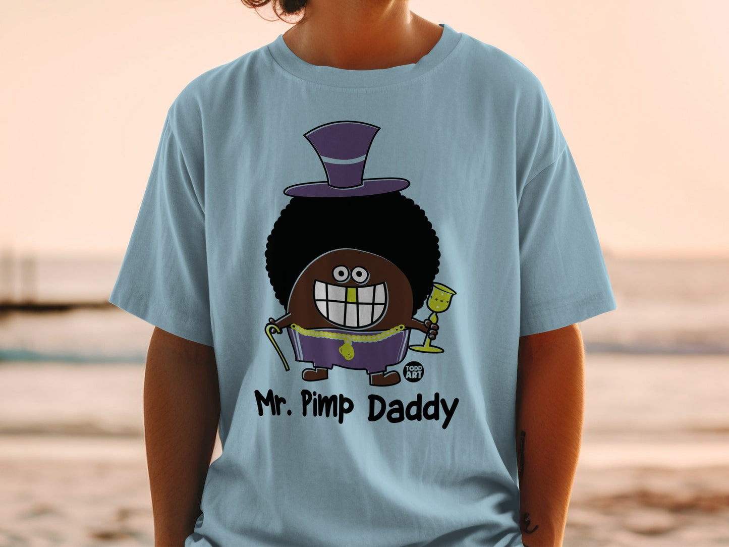 Mr. Pimp Daddy Cartoon Character Graphic Tee
