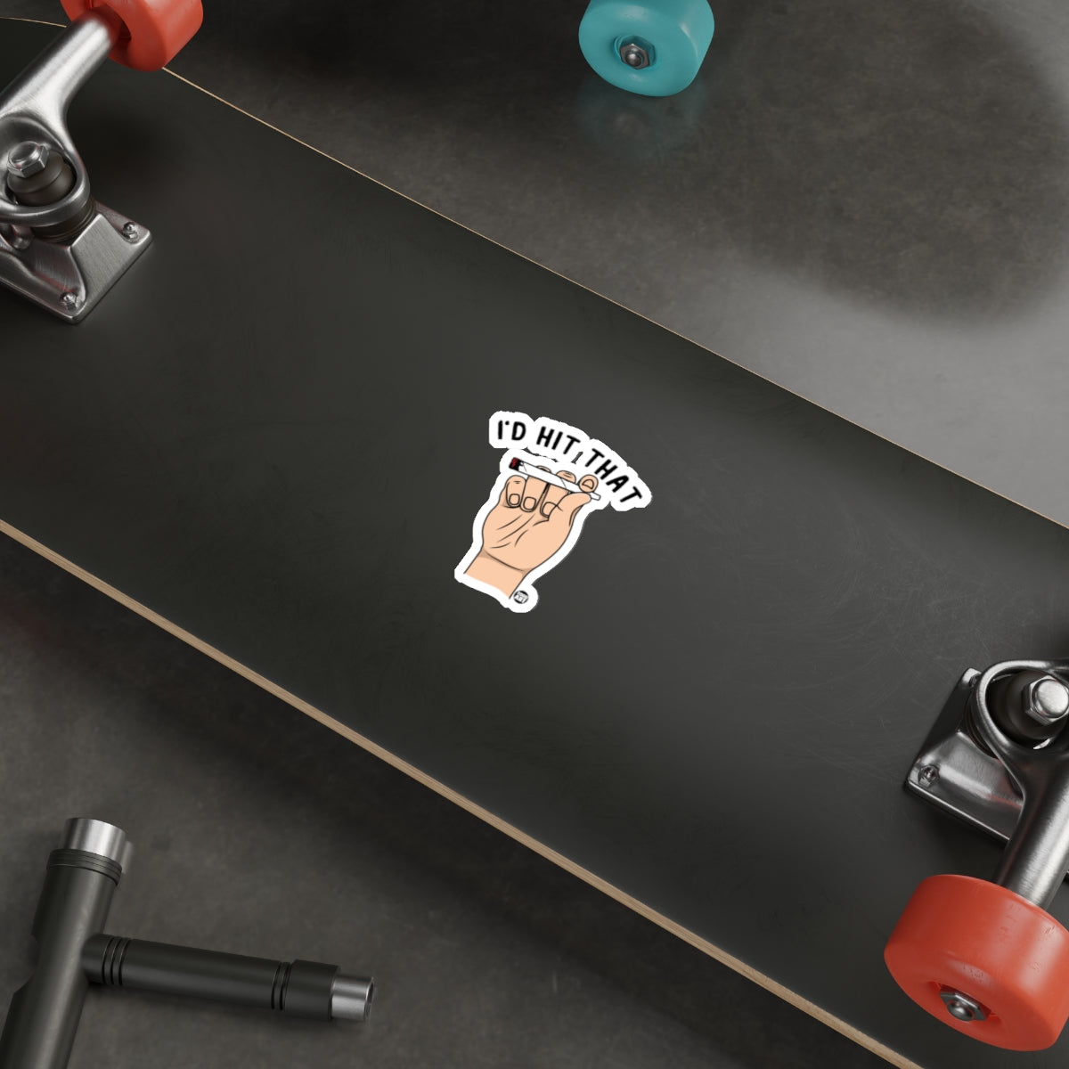I'd Hit That Skateboard Sticker for Skateboarding Fans