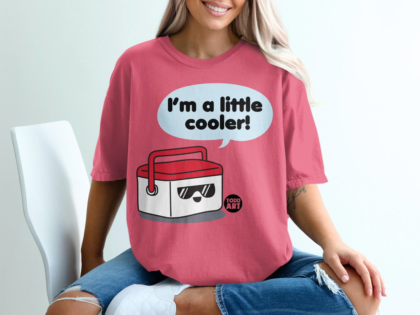Pink I'm a little cooler Cartoon Cooler T-Shirt product type