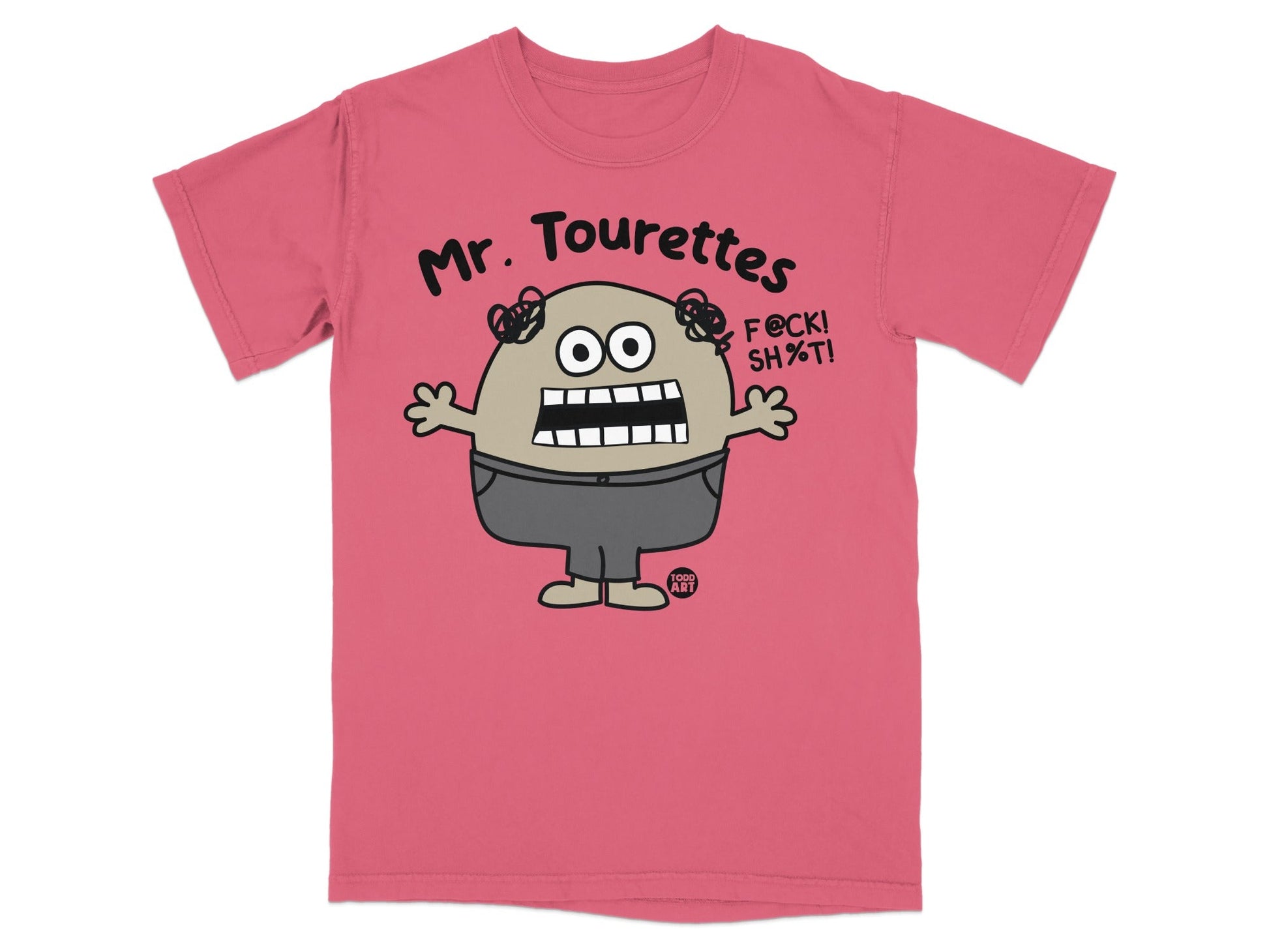 Mr. Tourettes Cartoon Character Parody Graphic T-Shirt