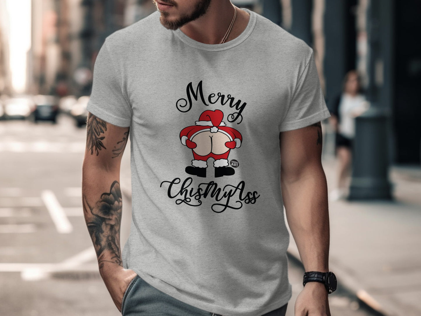 Merry Kiss My Ass Funny Christmas T-Shirt