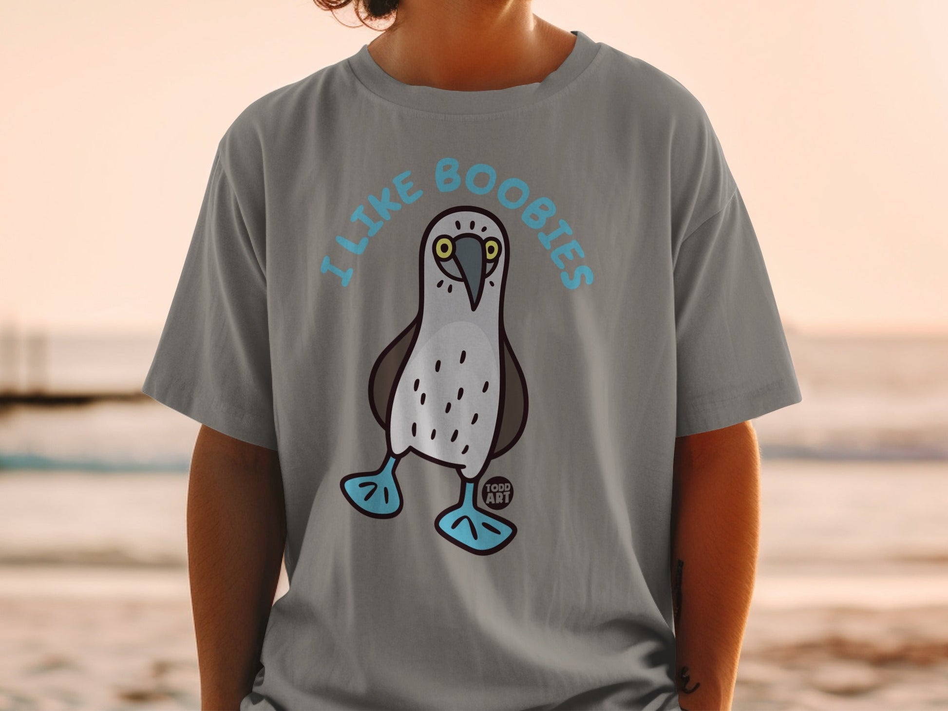 I Like Boobies Funny Blue Footed Booby Shirt