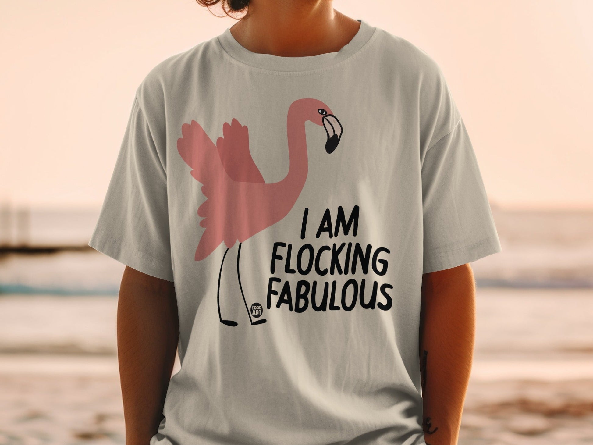 I Am Flocking Fabulous Flamingo Graphic Tee Shirt