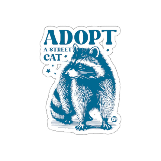 Adopt A Street Cat Raccoon Animal Design Funny sticker