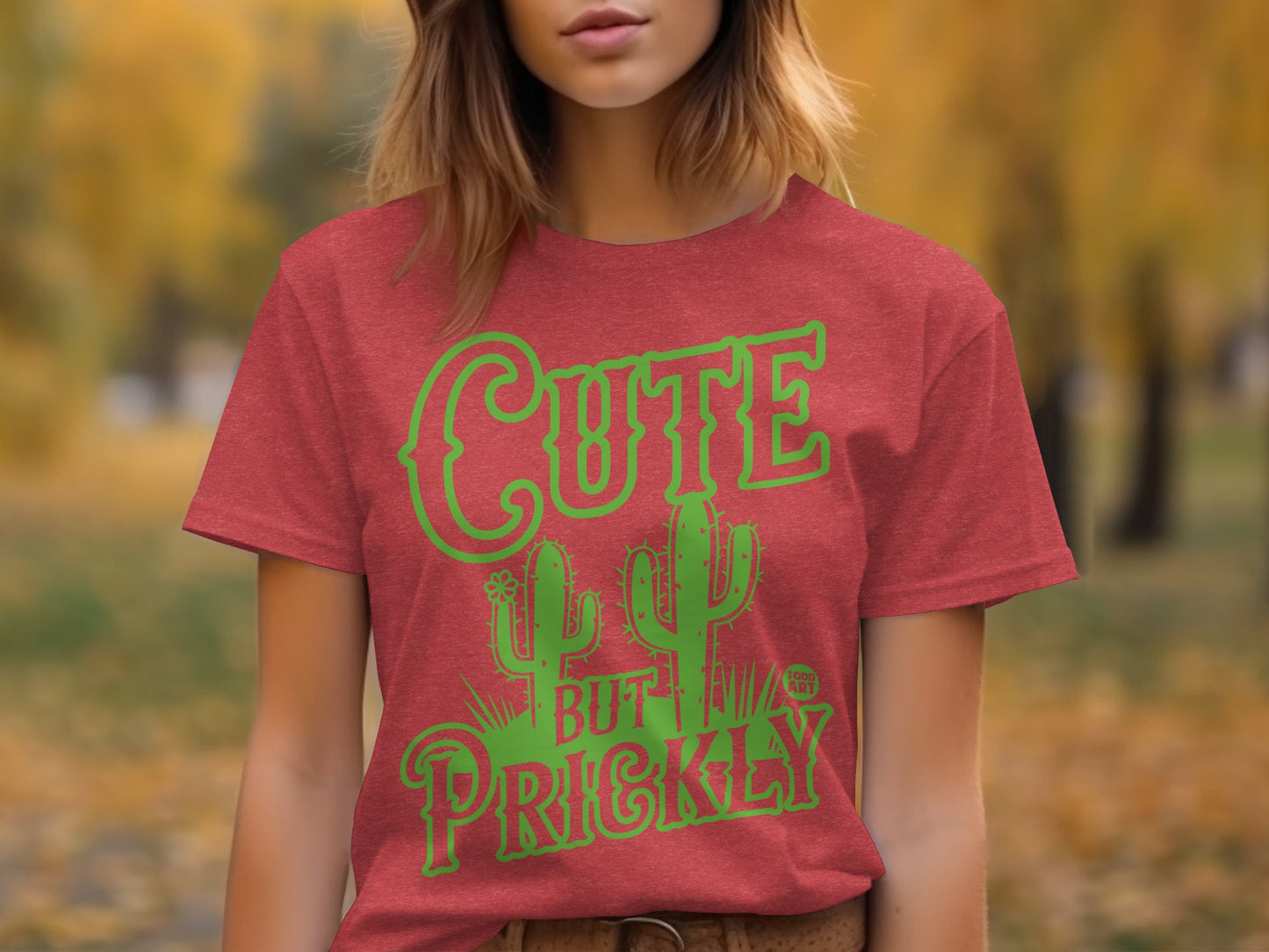 Cute But Prickly Funny Cactus Themed T-Shirt