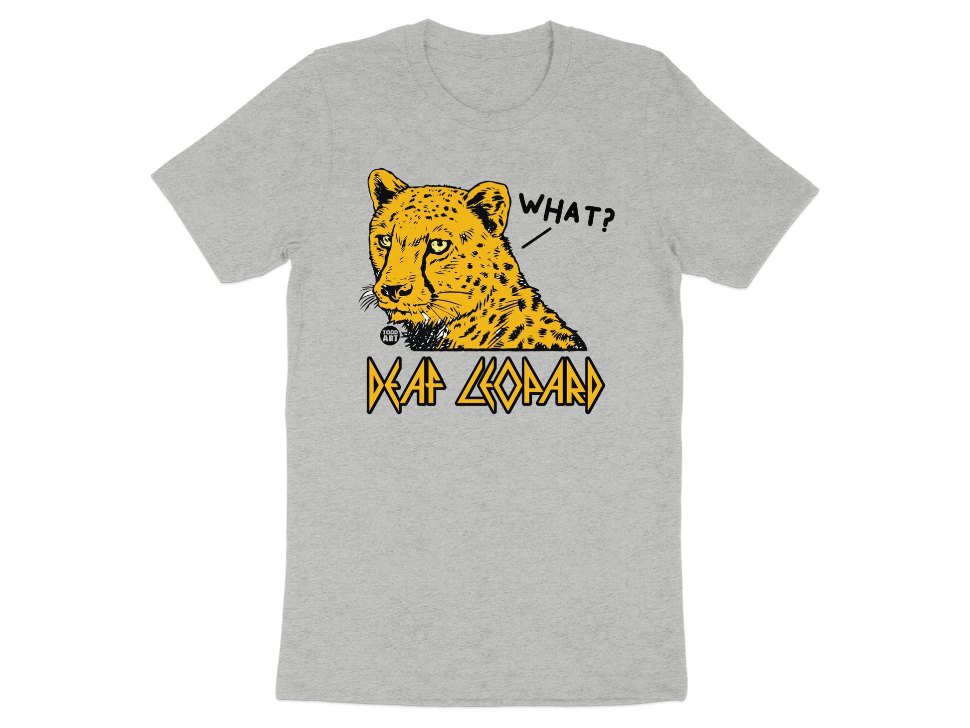 Unique Deaf Leopard What? Graphic T-Shirt