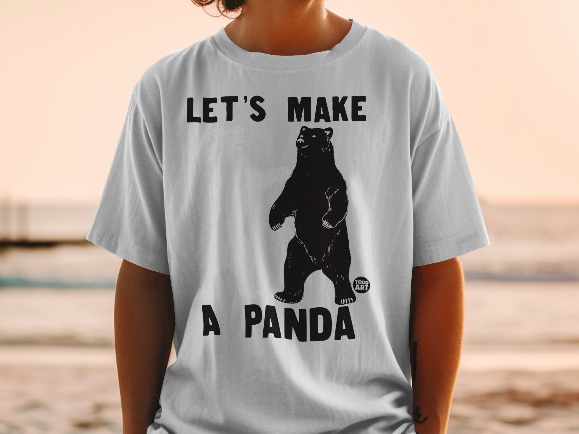 Let's Make A Panda Trending Print T-shirt
