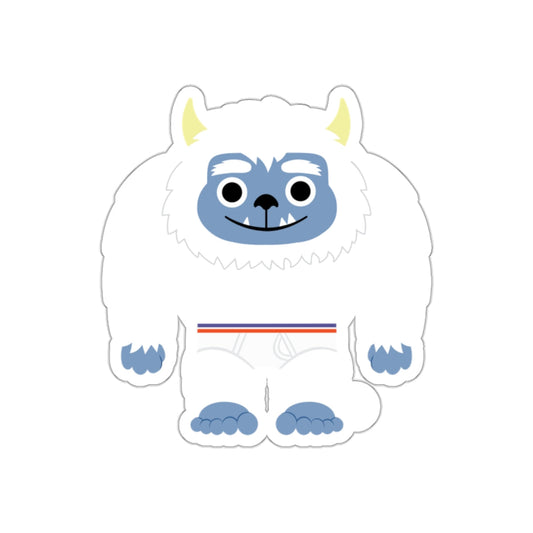 Cute Cartoon Yeti Character Vinyl Sticker Product